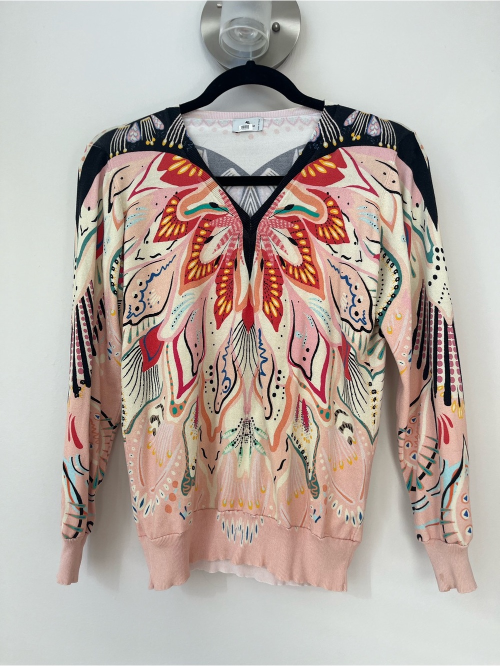 Vintage Etro Silk Floral Knit Sweater